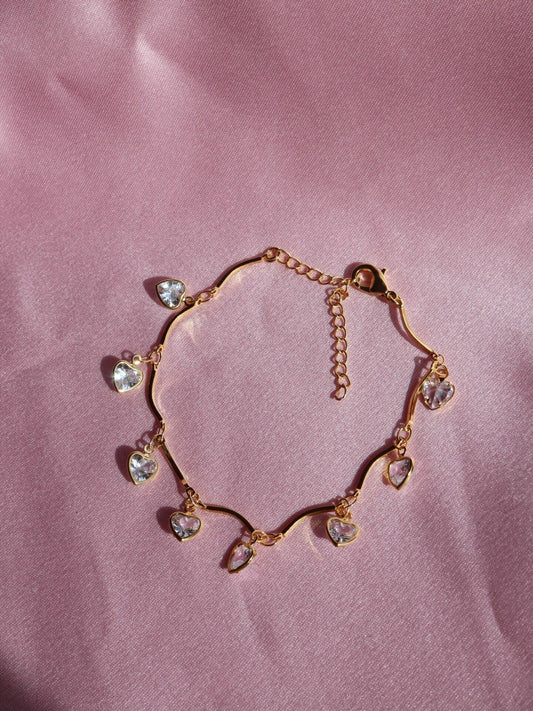 Multi Pendant Heart Bracelet