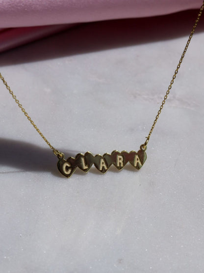 Full of Heart Name Necklace, 925 Sterling Silver