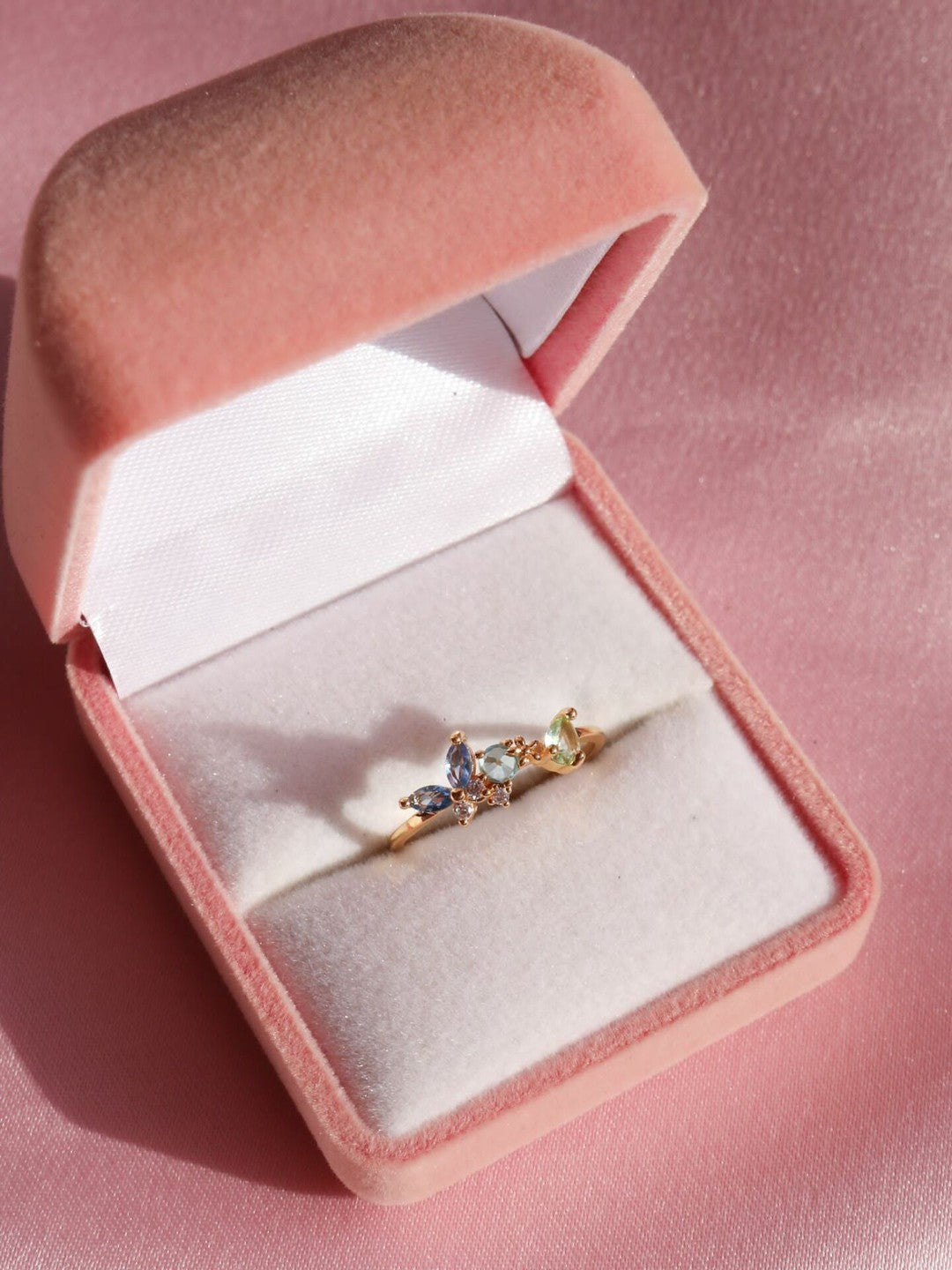 Minimal Butterfly Blue Dream Ring