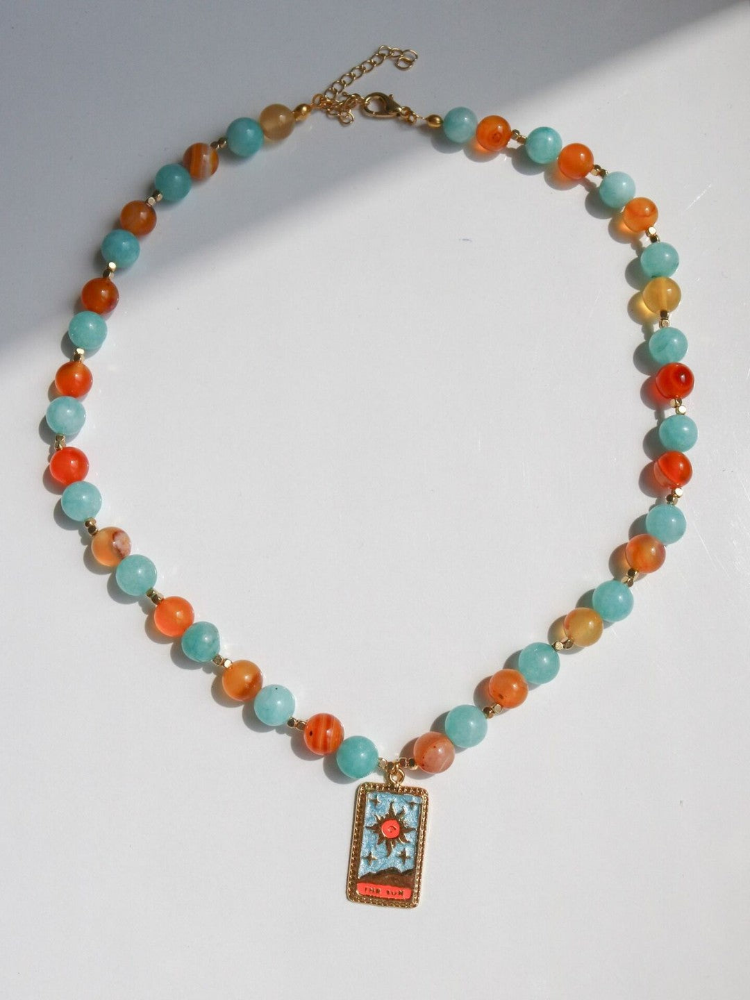 The Sun Natural Stone Tarot Necklace