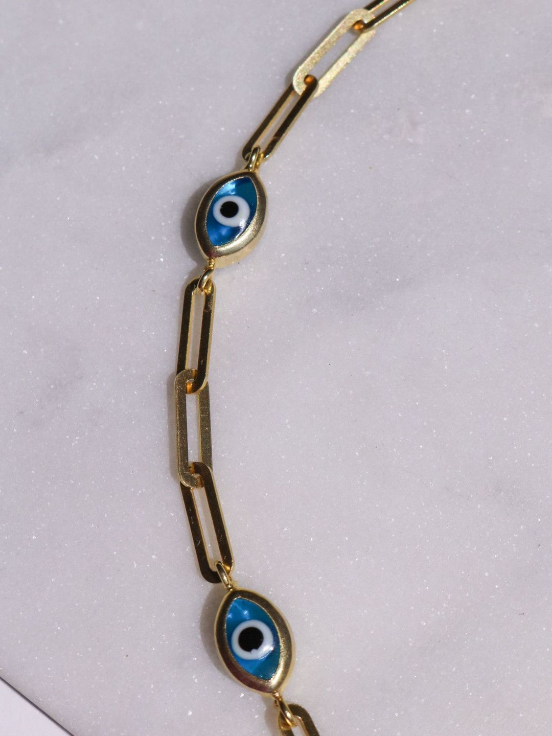 6 Evil Eyes Necklace, 925 Sterling Silver