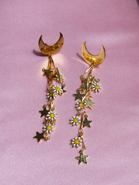 Moon Daisy Earrings