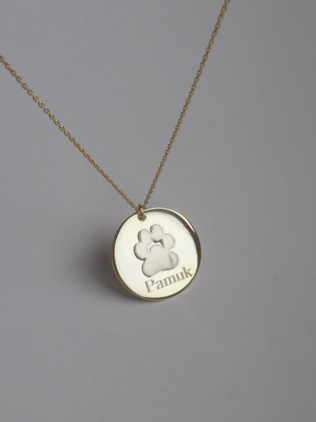 My Best Friend Paw Necklace, 925 Sterling Silver