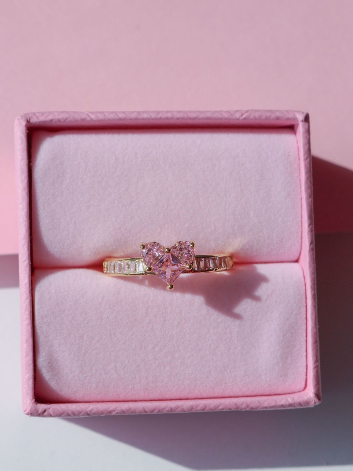 Big Baguette Heart Ring