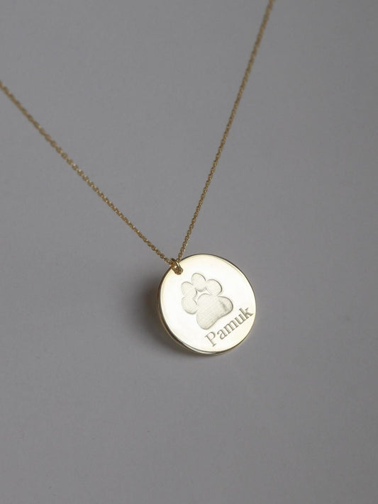 My Best Friend Paw Necklace, 925 Sterling Silver