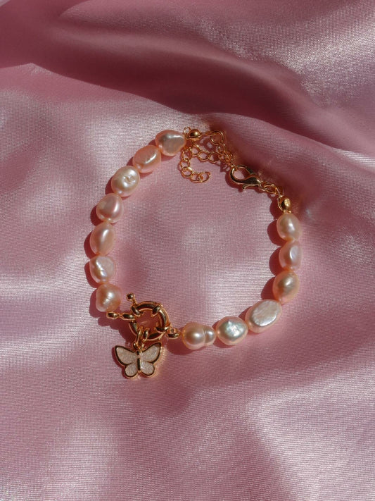 Butterfly Water Pearl Bracelet