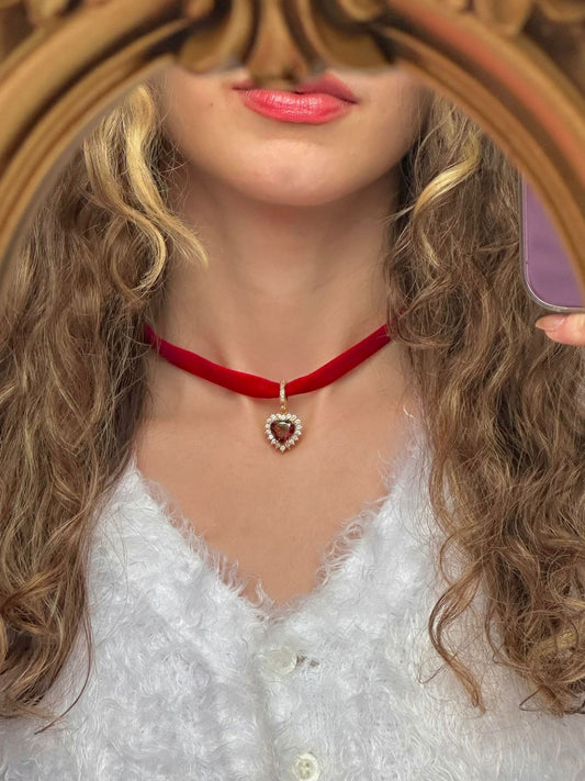 Red Ribbon Choker