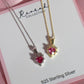 Glamorous Heart Necklace, 925 Sterling Silver