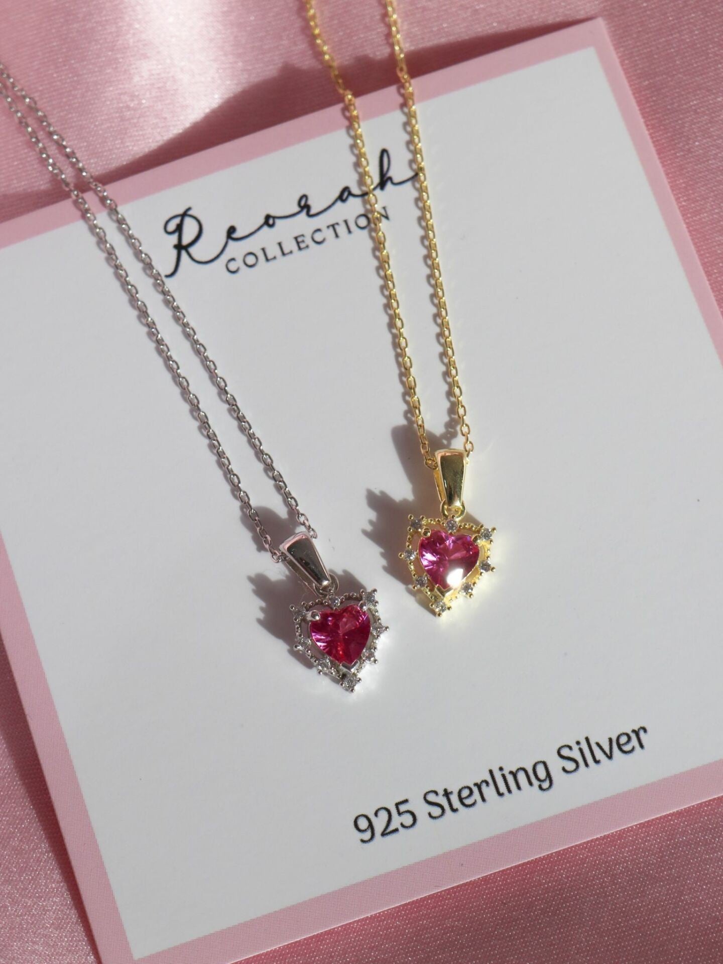 Glamorous Heart Necklace, 925 Sterling Silver