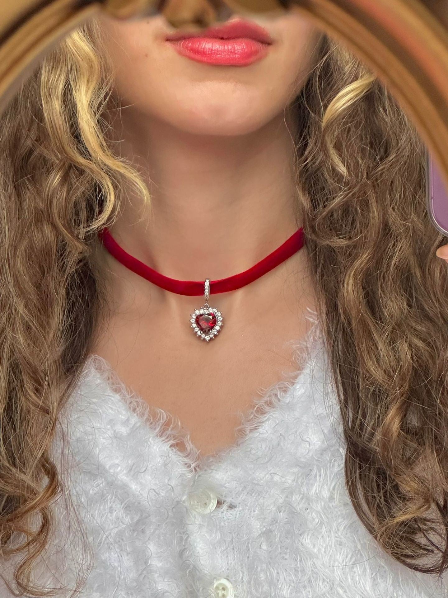 Red Ribbon Choker