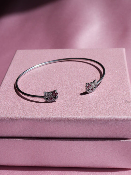 Hello Kitten Bracelet, 925 Sterling Silver