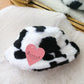 Cow Patterned Plush Hat