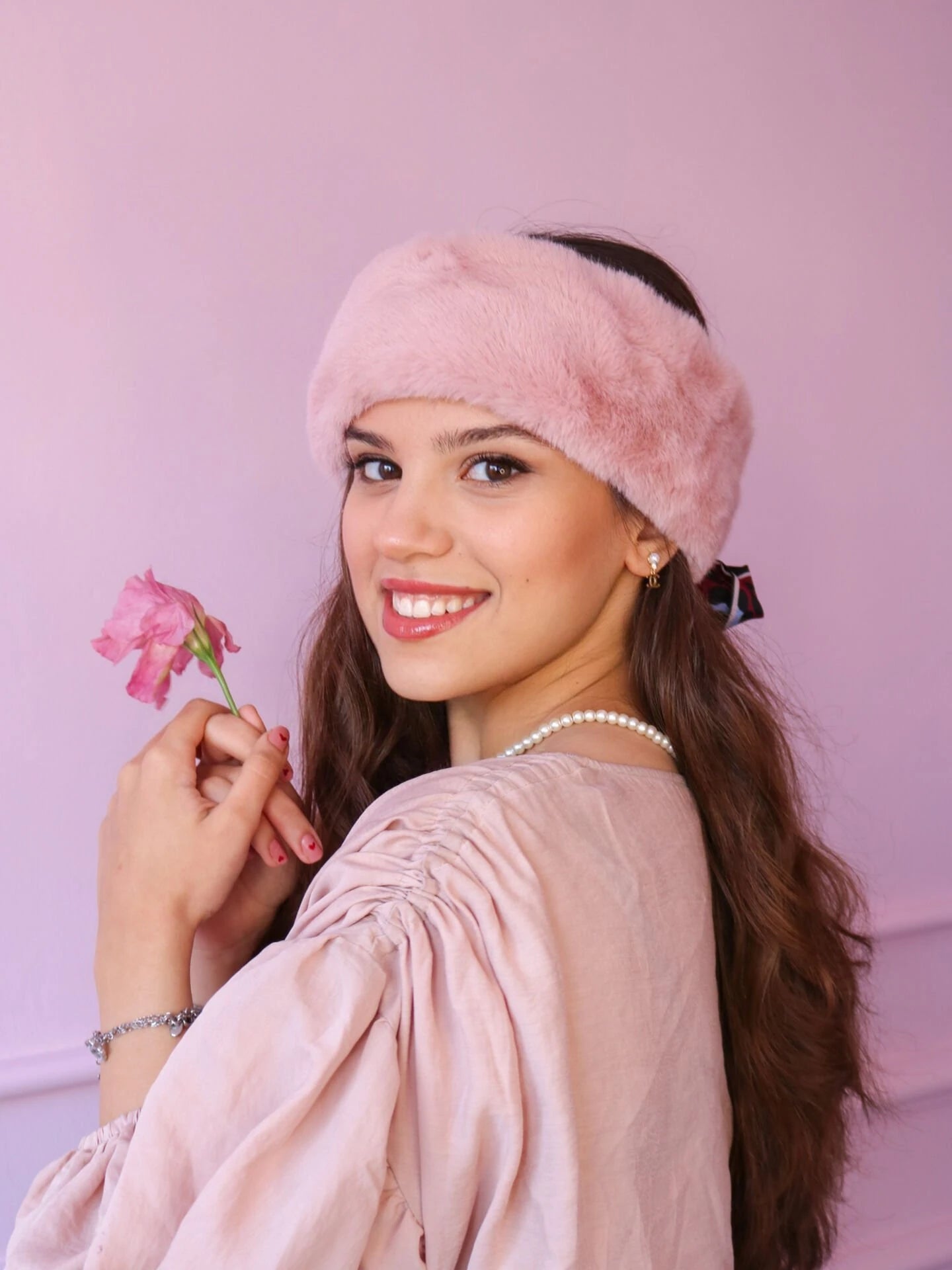 Fluffy Pink Russian Hat