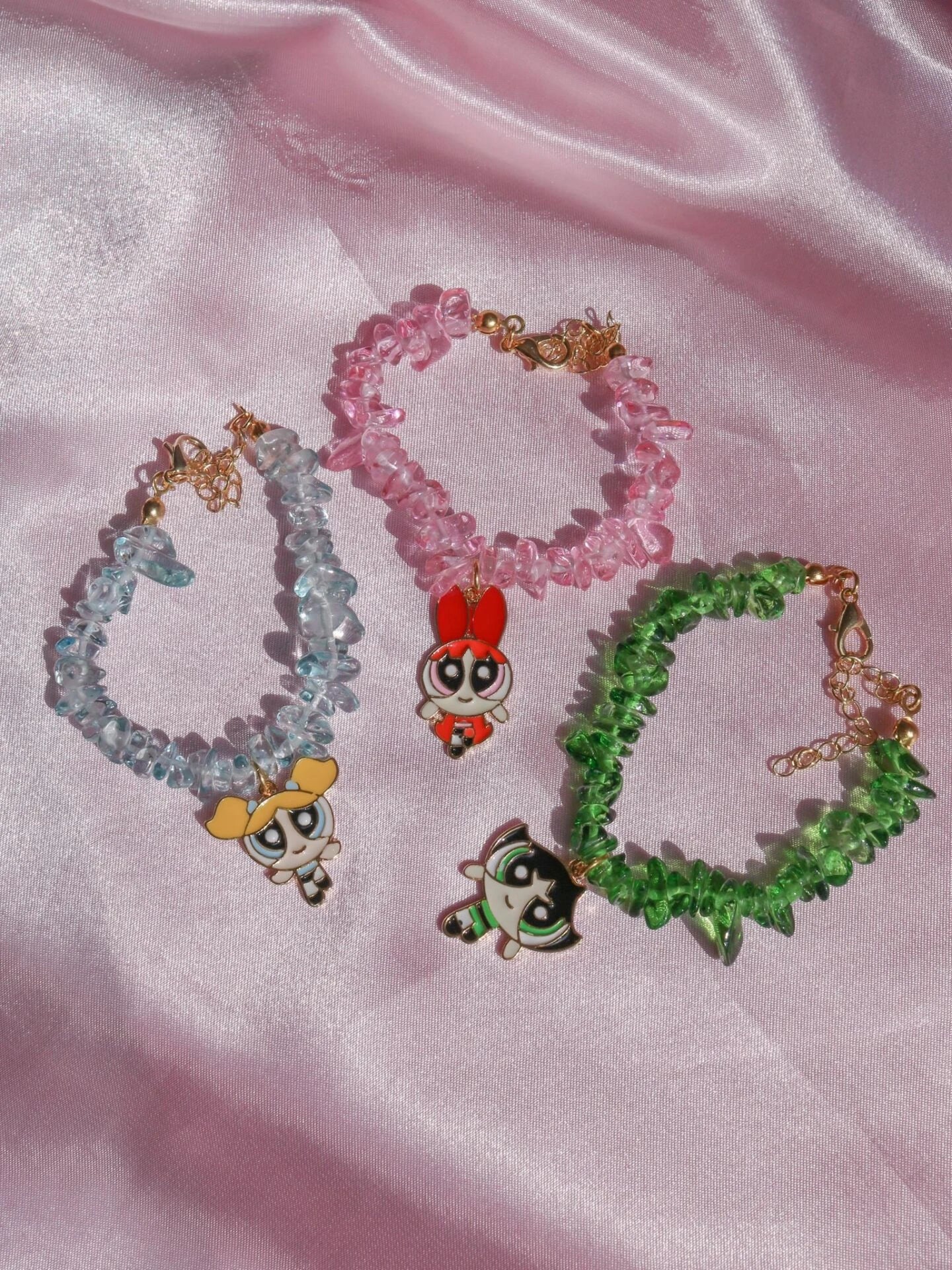 Powerpuff Friendship Bracelet With Stones