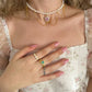 Victorian Heart Water Pearl Necklace