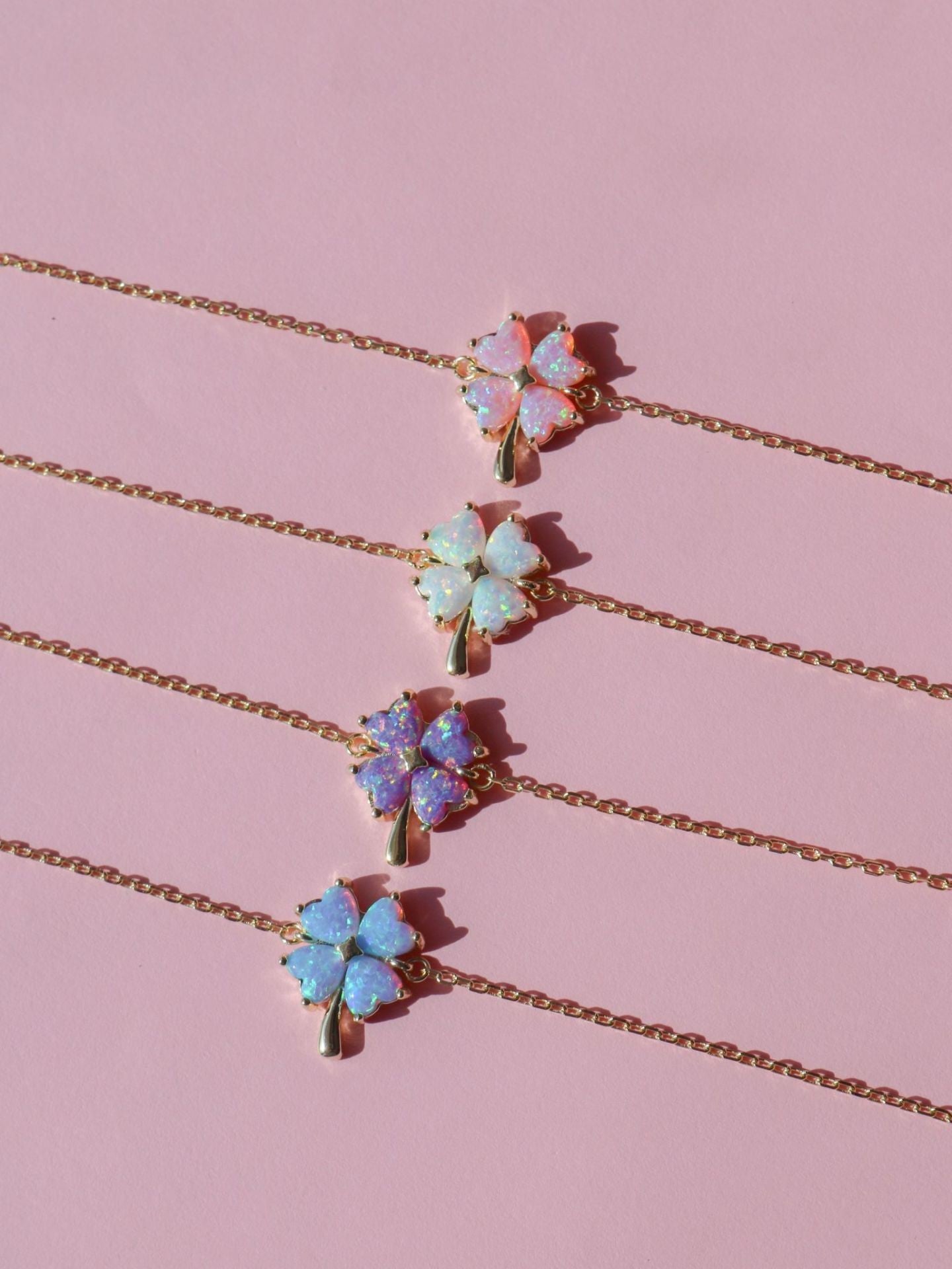 Lucky Opal Clover Bracelet, 925 Sterling Silver