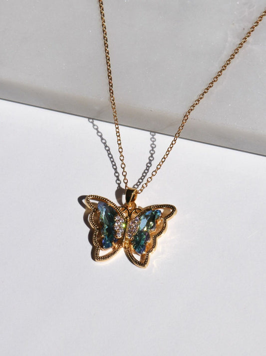 Glamorous Butterfly Steel Necklace