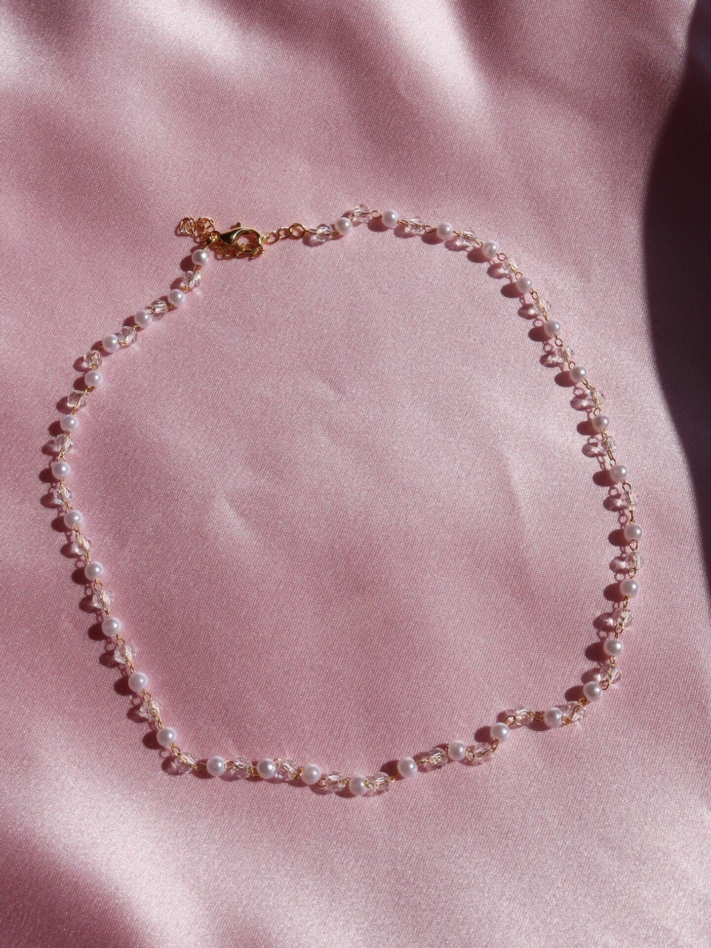 Crystal Pearl Necklace