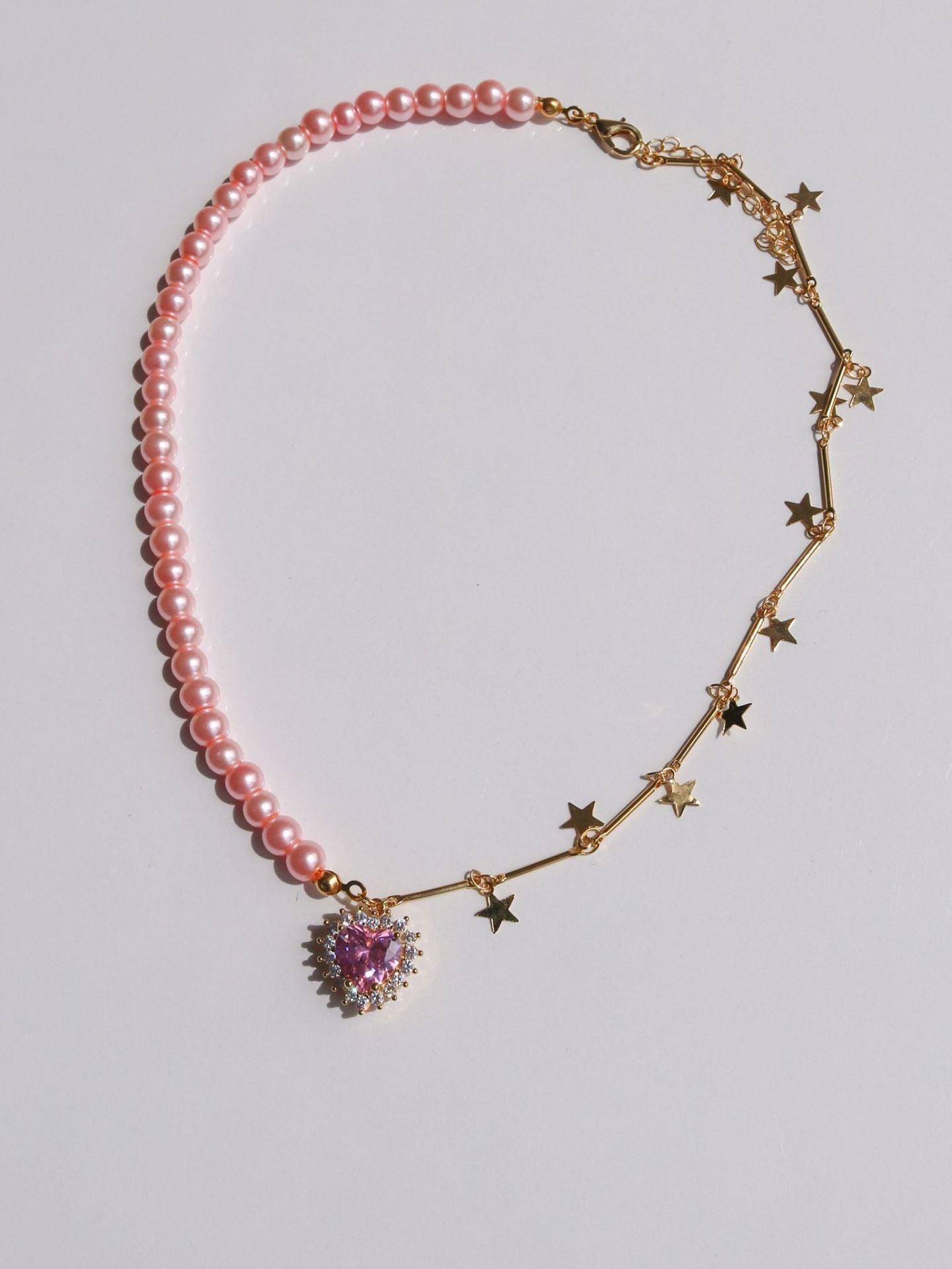 Royal Heart Star Pearl Necklace