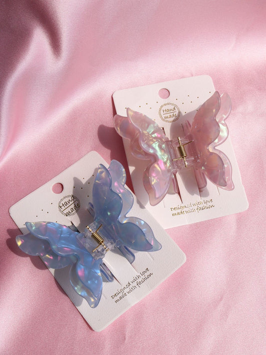 Acrylic Double Butterfly Hair Clip