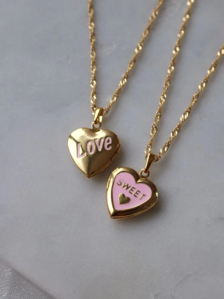 Valentines Covered Keepsake Necklace