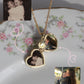 Purple Timeless Heart Personalized Photo Locket Necklace
