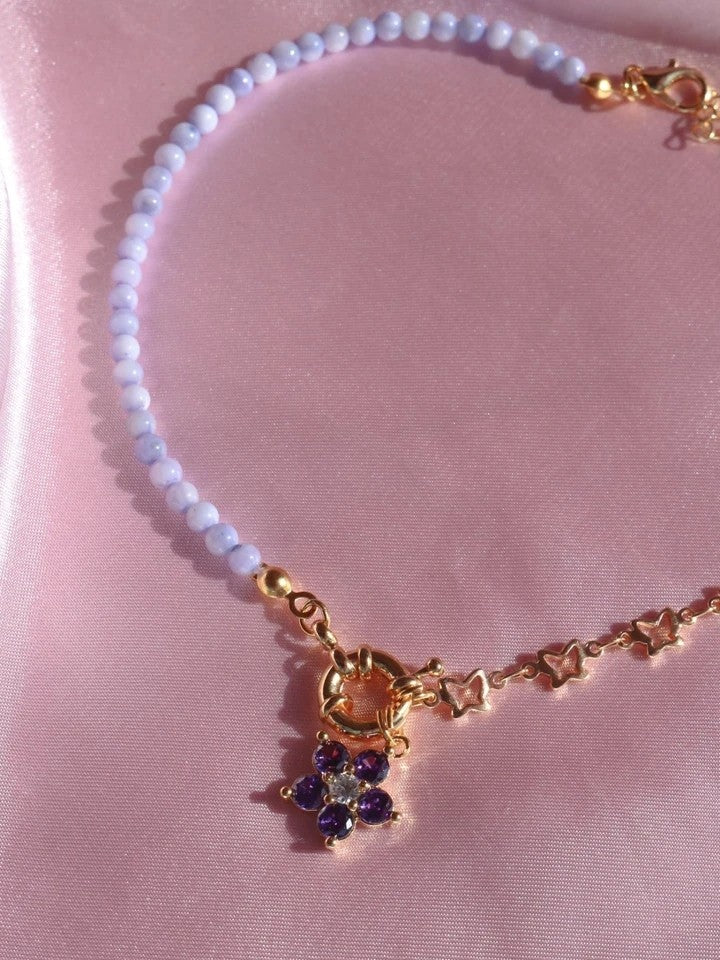 Natural Stone Floral Choker