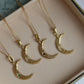 The Moon Necklace - Steel Chain