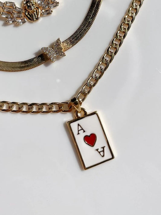 Ace Playing Card Necklace
