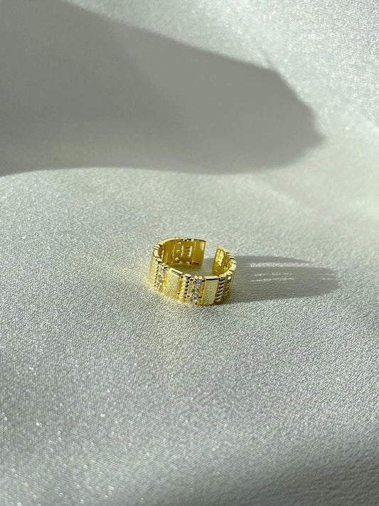 Rectangular Zircon Stone 925 Silver Ring