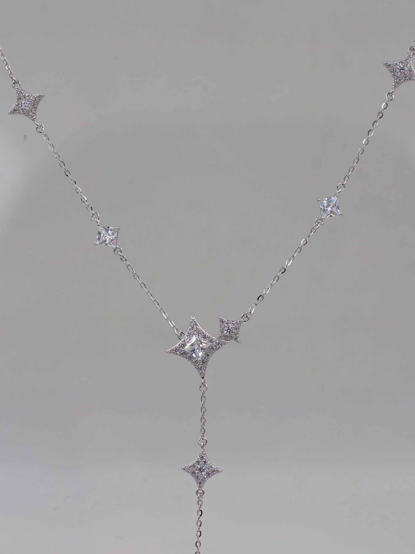 Lumina Glow 925 Silver Y Necklace