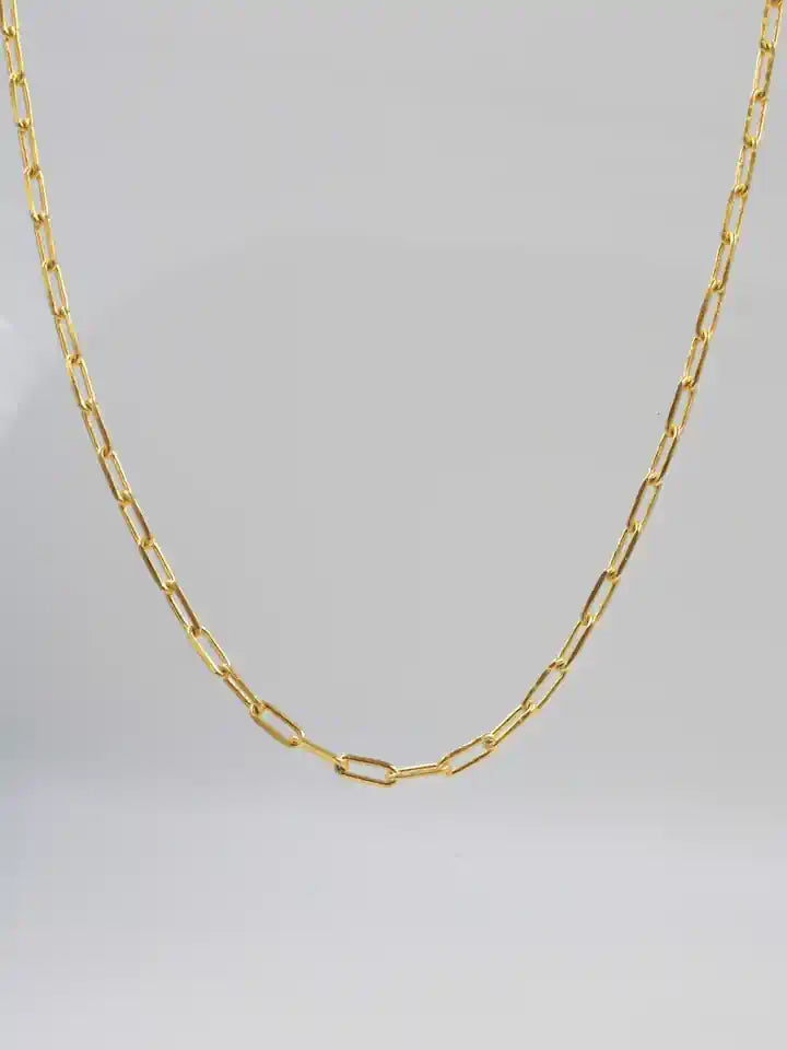 Paperclip Chain 925 Silver Necklace