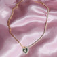 Heart Letter Waterway 925 Silver Choker Necklace