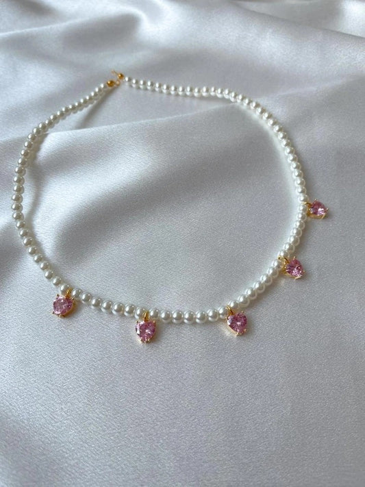 Cutie Glass Pearl 5-Piece Necklace