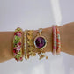 Colorful Flower Enamel Cuff Bracelet Vol. 3