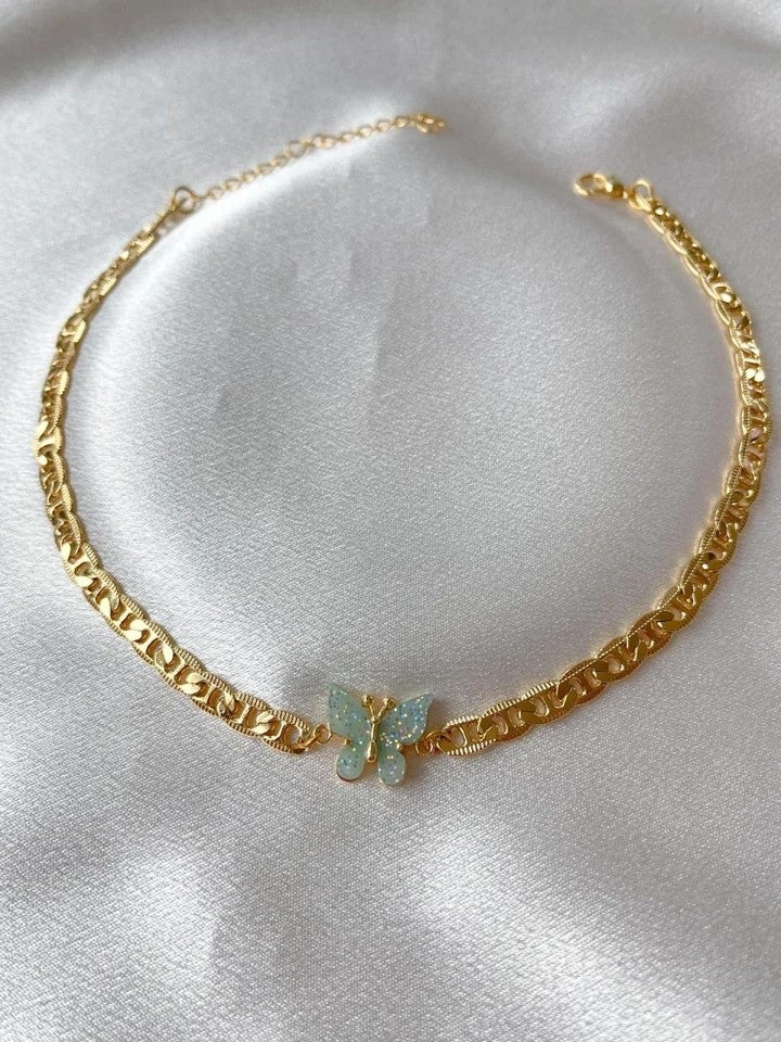 Glitter Butterfly Choker
