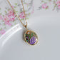 Purple Swan Memory Personalized Photo Locket Necklace