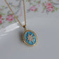 Blue Polar Star Personalized Photo Locket Necklace
