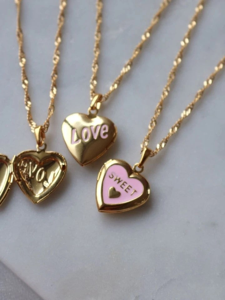 Valentines Covered Keepsake Necklace