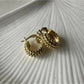 Bombe Patterned Steel Earrings - Gold