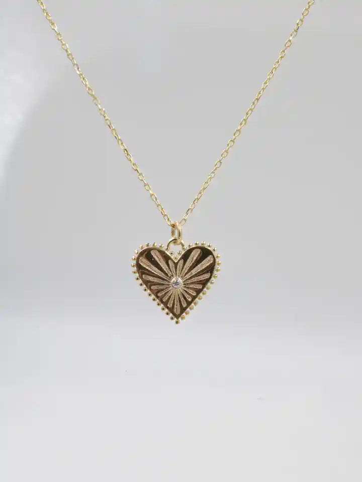 Glowing Heart 925 Silver Necklace
