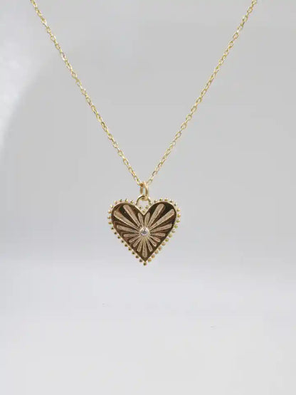 Glowing Heart 925 Silver Necklace