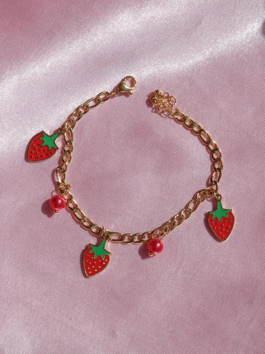 Cherry Pop Steel Charm Bracelet