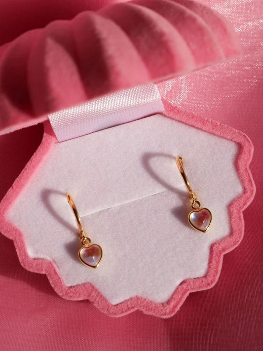 Holographic Heart Earrings 925 Silver