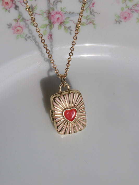 Blush Of The Love Personalized Photo Locket Necklace