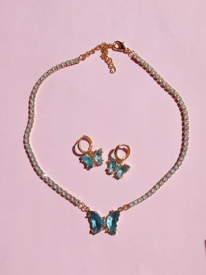 Butterfly Waterway Necklace Earring Set