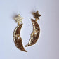 Pearl Of Moon And Star Earrings