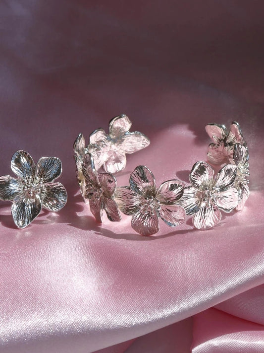 Flower Bracelet And Ring Set
