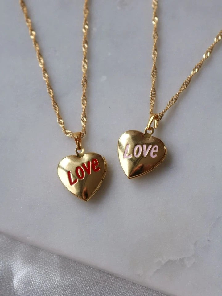 Valentines Covered Keepsake Necklace