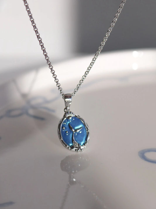 Ariel The Mermaid Tail 925 Silver Necklace